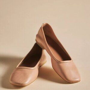 Anthropologie PILCRO SOFT BALLET FLATS Shoes Nude Size US 9-9.5 EU 40